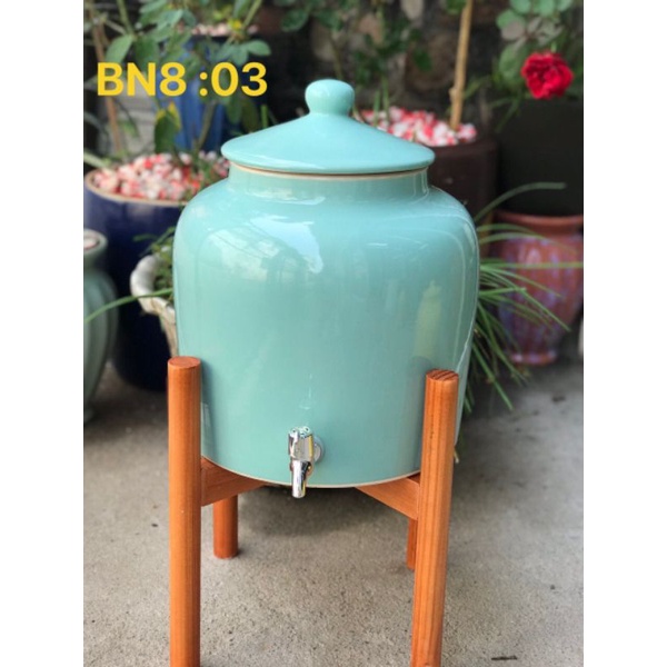 Bình đựng nước 8 lít và 10 lít trơn.Hàng gốm sứ Bát Tràng.