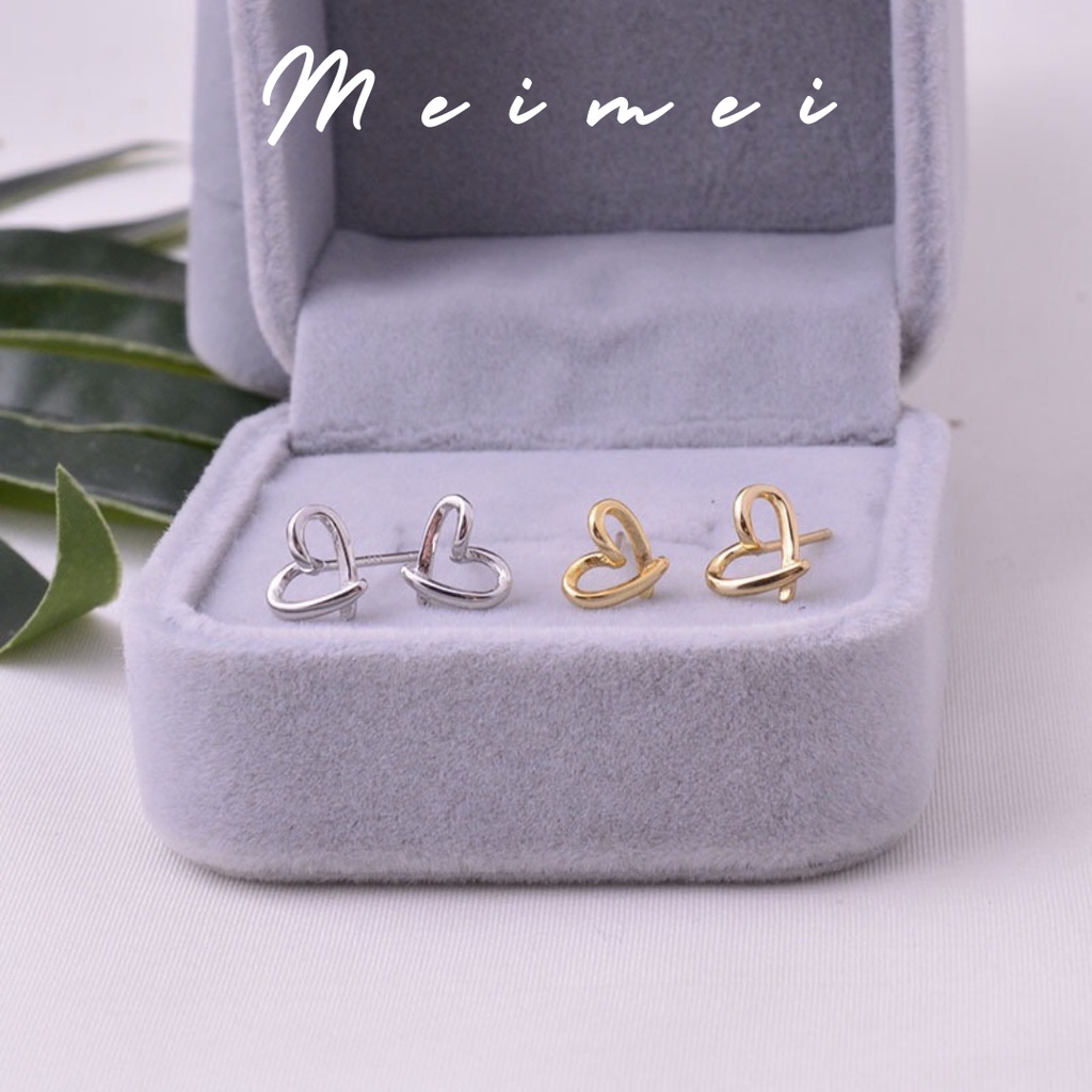 Khuyên tai nữ bông tai hoa tai trái tim KT0007