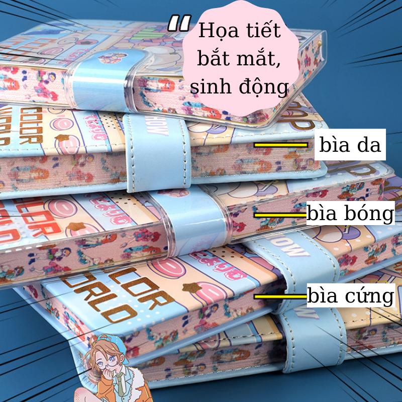 Sổ Họa Tiết A6 Beifa Bìa Cứng Khóa Từ