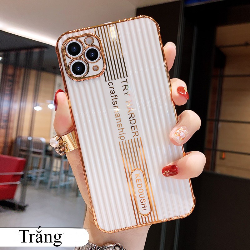 Ốp lưng sang chảnh cho iPhone 6Plus/7Plus/8Plus/11Promax/12 Promax bảo vệ cam, viền vuông