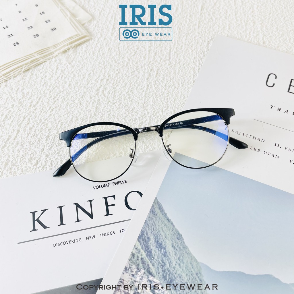 Gọng kính Lami tròn 6214 nhiều màu dễ đeo Iris Eyewear 2021