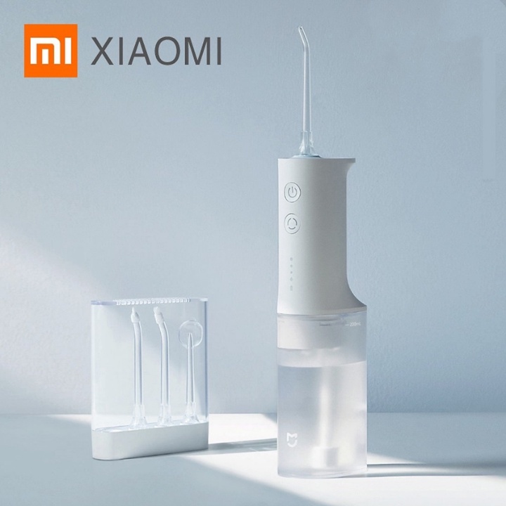 Tăm Nước Xiaomi Mijia Meo701 4 Chế Độ Điều Chỉnh Tặng Kèm 4 Đầu Xịt Tiện Lợi Vệ Sinh Răng Miệng Hiệu Quả - BH 12 Tháng
