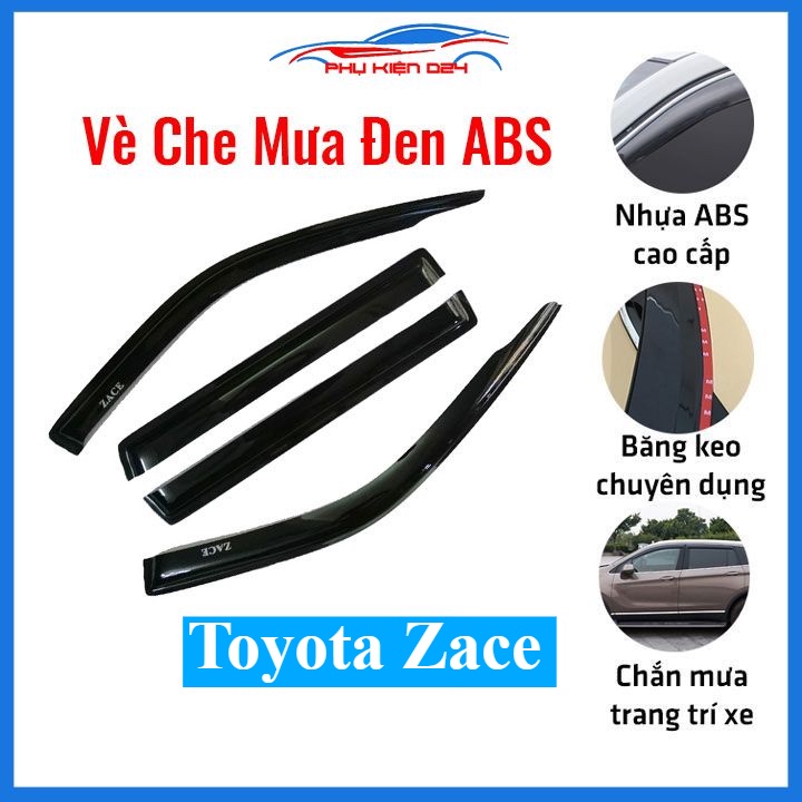 Vè che mưa cho xe ô tô Toyota Zace vè đen dẻo bảo vệ trang trí xe
