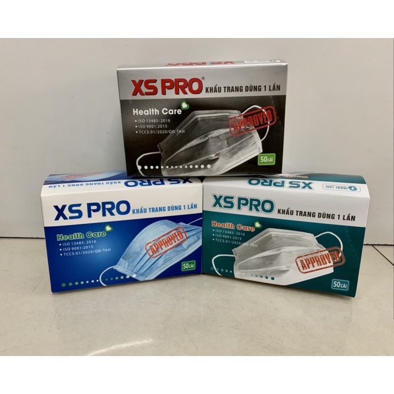 Khẩu trang y tế XS PRO 4 lớp, Hộp 50 cái