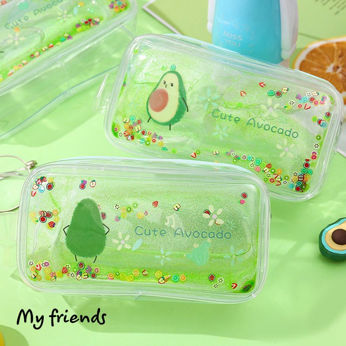 Túi đựng mĩ phẩm cute trong suốt