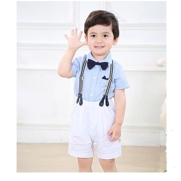 - Set Yếm Kèm Áo Sơ Mi Bé Trai Siêu Xinh Cho Bé 6-17kg - Shubishop