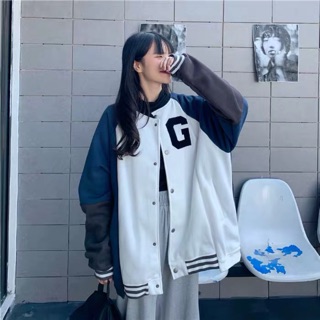 ( Có sẵn ) Áo khoác bomber bóng chày/ áo bomber mix màu