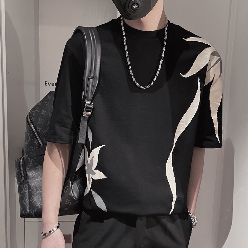 Áo Thun Ngắn Tay Dáng Rộng Thời Trang Cá Tính Cho Nam