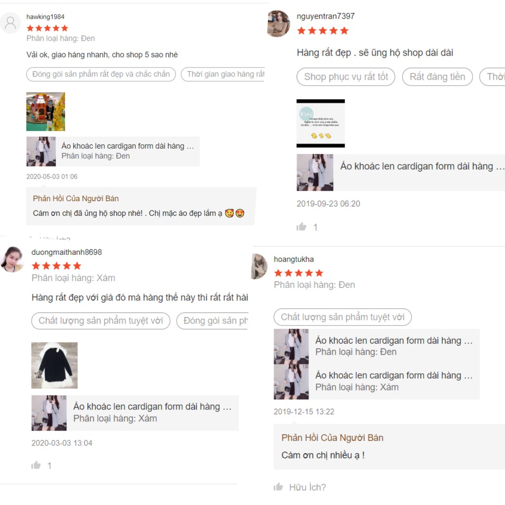 [Có sẵn] Áo khoác len cardigan form dài hàng nhập Quảng Châu ! | BigBuy360 - bigbuy360.vn