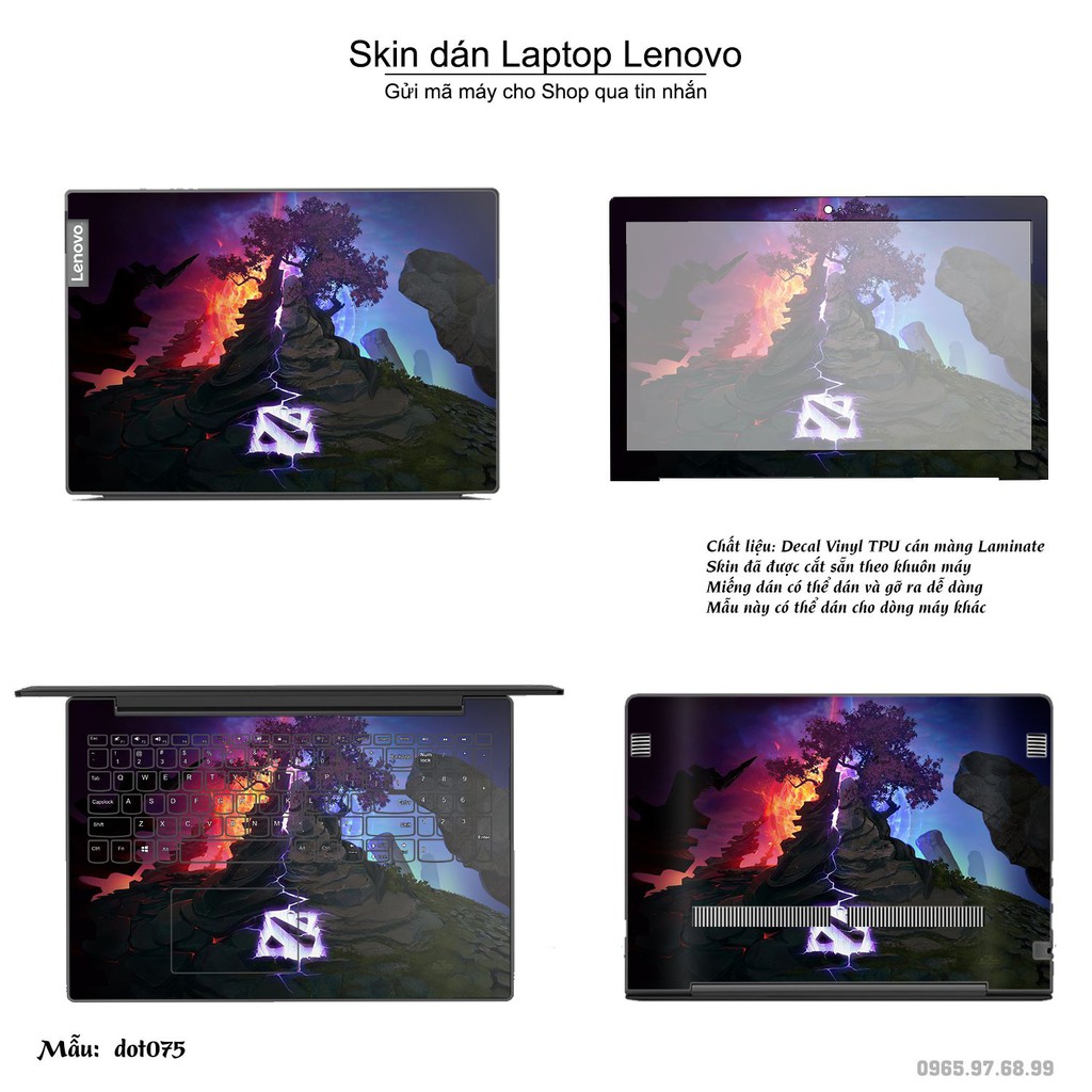 Skin dán Laptop Lenovo in hình Dota 2 nhiều mẫu 13 (inbox mã máy cho Shop)