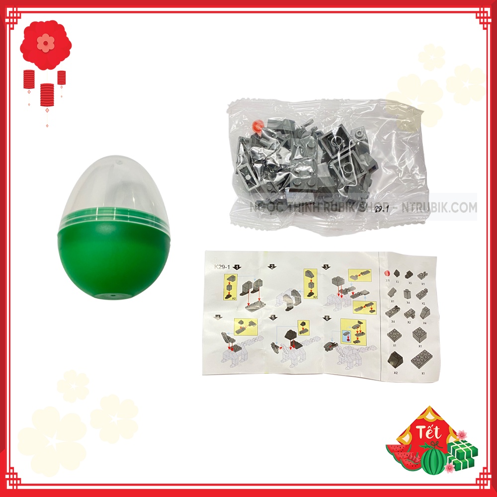 Đồ chơi Xếp Hình Trong Trứng -  lắp ráp mô hình khủng long