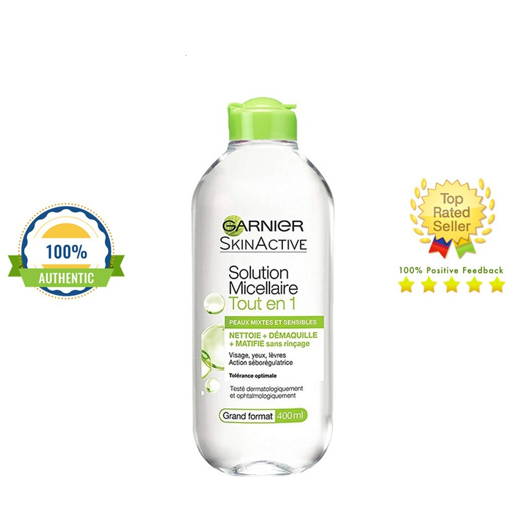 Nước tẩy trang Garnier Skin Active 400ml dành cho da dầu, da khô, da nhạy cảm, da mụn bản Pháp - Tami Store