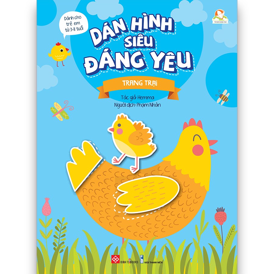 Sách - Dán hình siêu đáng yêu - Trang trại - Dán hình cho trẻ 3 - 9 tuổi