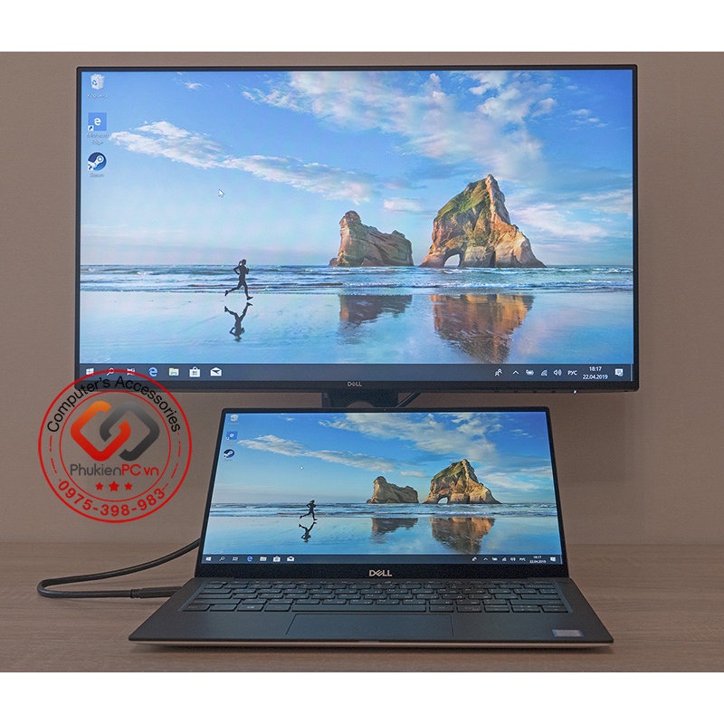 Cáp Type C hai đầu 1M Zin màn DELL truyền hình ảnh 4K60hz và sạc 100W USB 3.1 GEN2 10gbps
