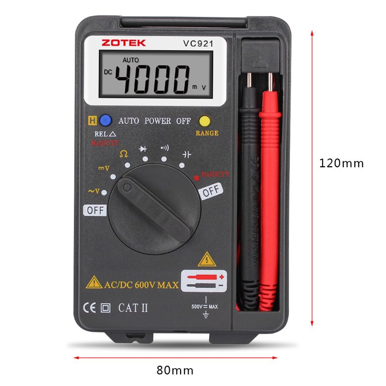 Đồng hồ vạn năng bỏ túi kỹ thuật số tự động PK ZOTEK VC921