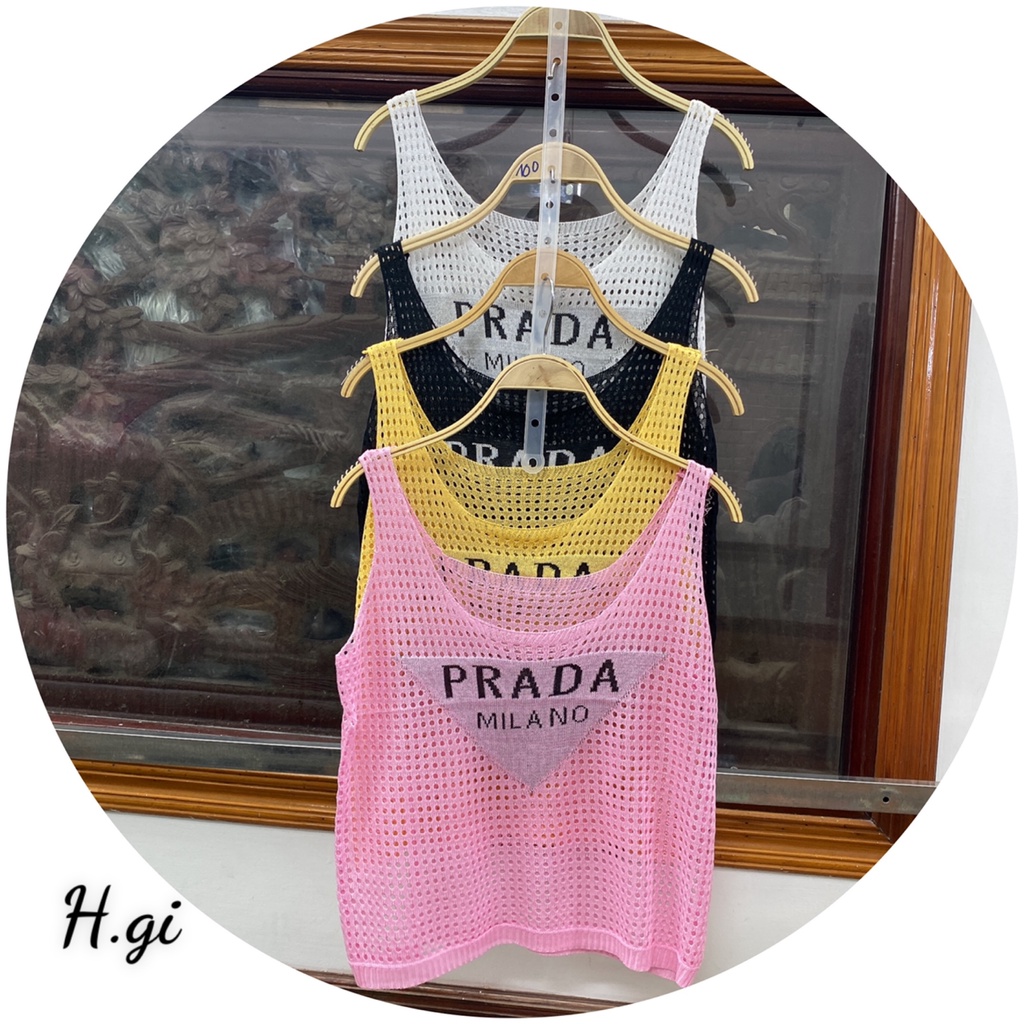 Áo len lỗ Prada so hot full màu , siêu mát luôn ạ