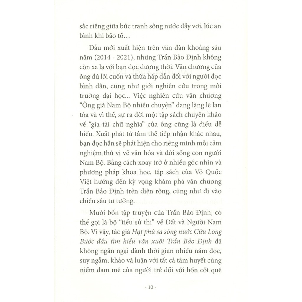 Sách - Hạt Phù Sa Sông Nước Cửu Long - Bước Đầu Tìm Hiểu Văn Xuôi Trần Bảo Định