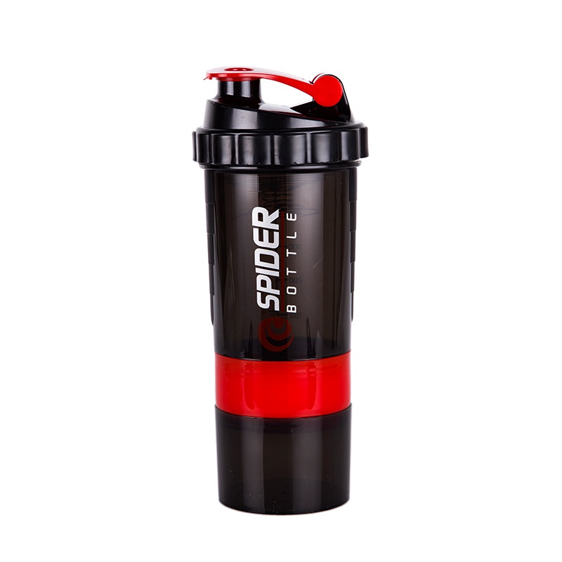 Bình Lắc Whey Bình Nước Thể Thao Tập Gym Shaker Đựng Protein BCAA 3 Ngăn Tiện Dụng 500 ML