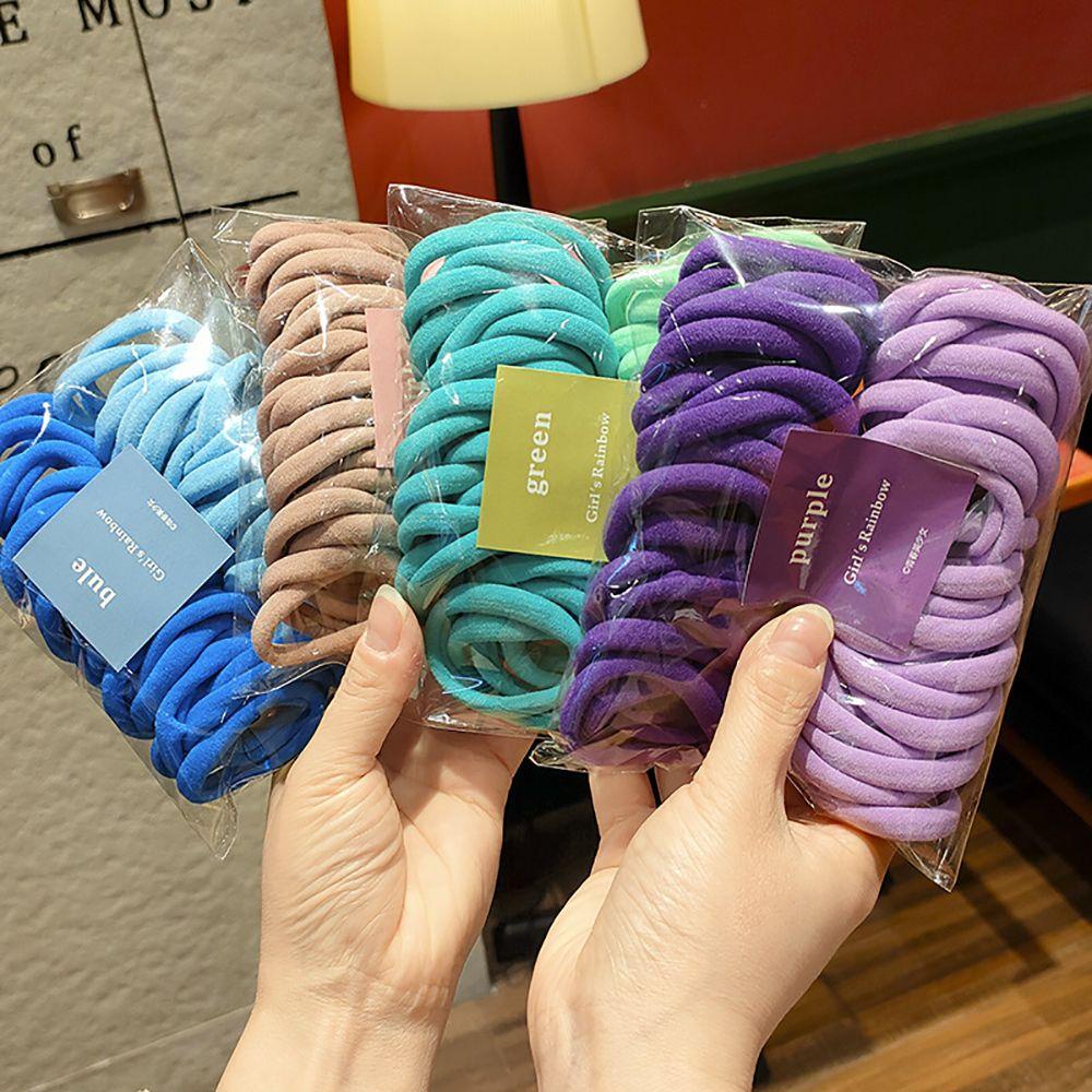 MXGOODS Dây Buộc Tóc Cao Su Co Giãn Nhiều Màu Dễ Thương Phong Cách Hàn Quốc Cho Nữ