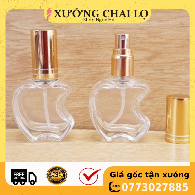 Vỏ Chai lọ chiết nước hoa hình táo thủy tinh 10ml đựng dầu thơm, phụ kiện du lịch