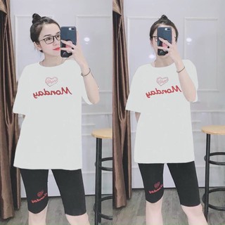 Đồ bộ bộ đồ thun lửng mặc nhà dễ thương