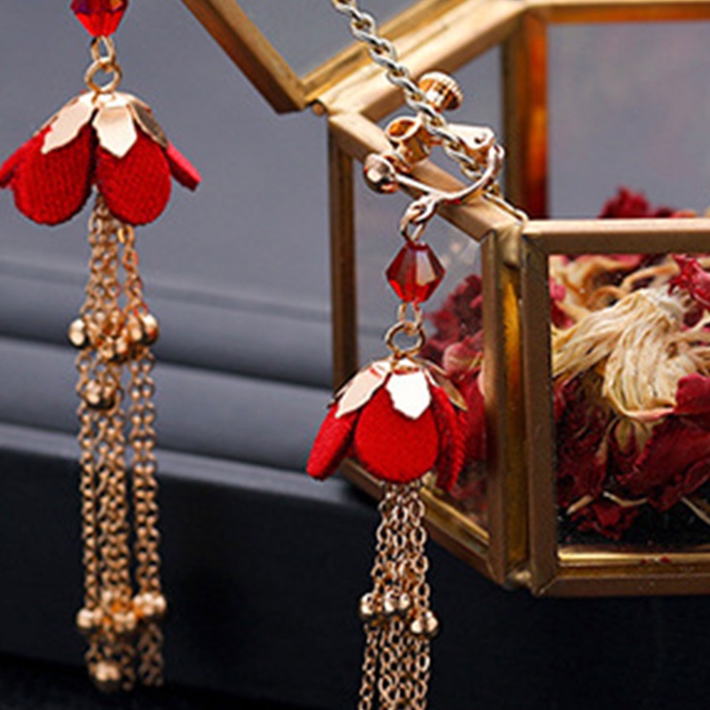 Kẹp Tóc Chữ U Bằng Hợp Kim Đính Hoa Phong Cách Trung Quốc Thanh Lịch Dành Cho Nữ