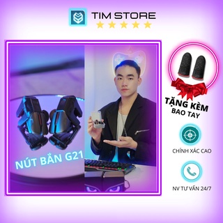 Nút bắn g21 chơi game pubg, ff mobile chơi game siêu nhạy tim store gaming , nút bấm chơi game 6 ngón đa năng.
