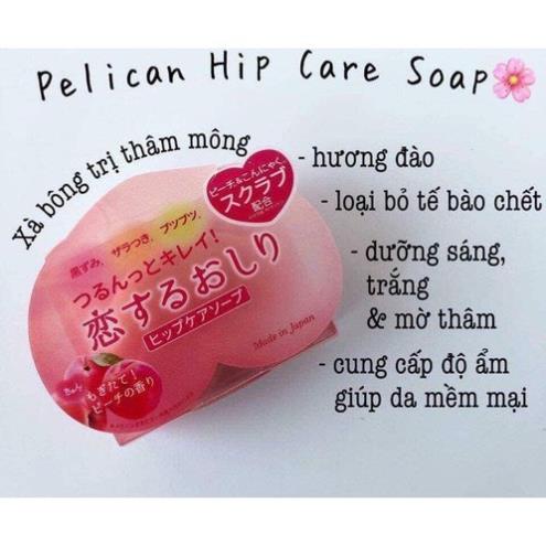 Xà Phòng Tinh Chất Đào Ngừa Thâm,Dưỡng Trắng Da PELICAN(Hộp Nhựa Hồng)