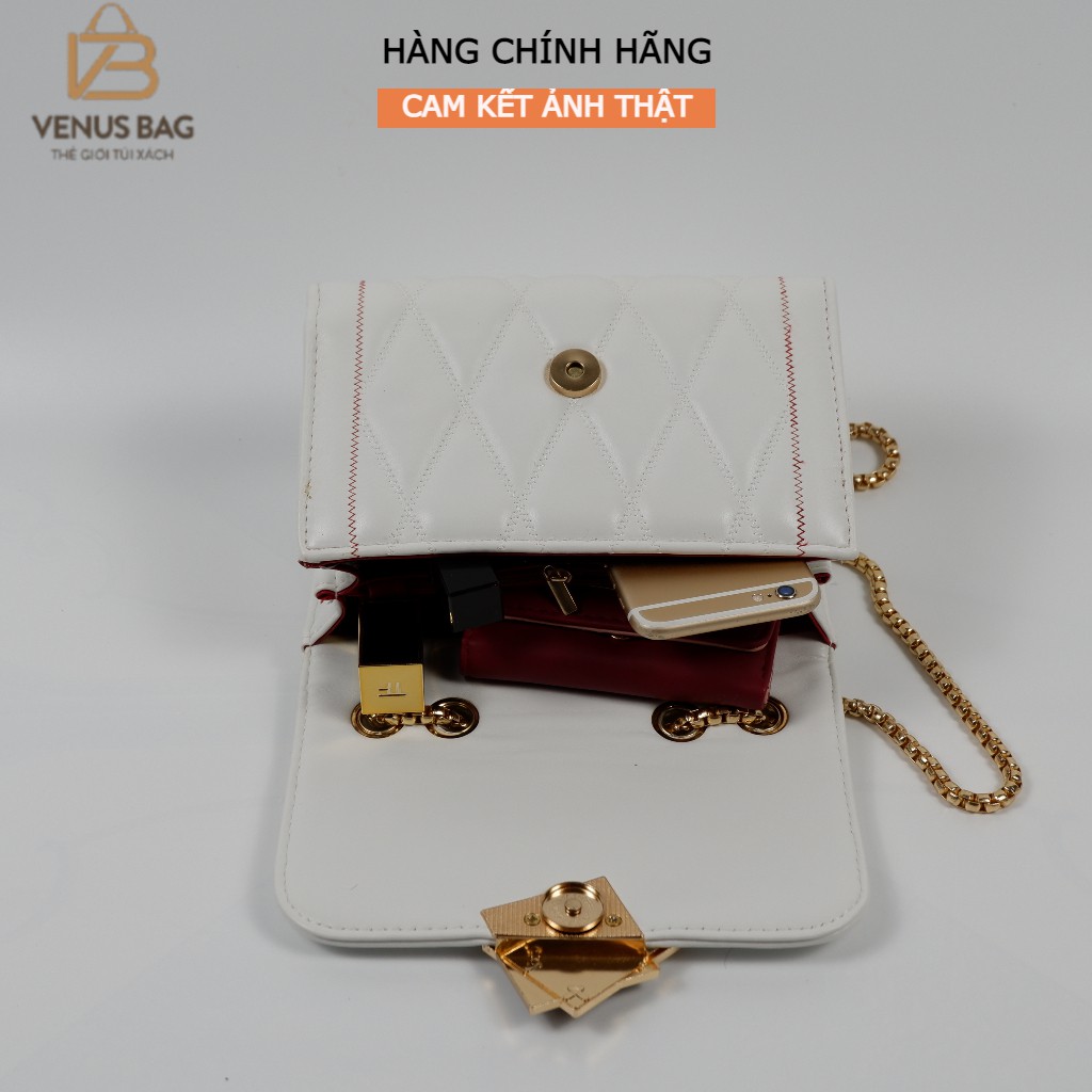 Túi đeo chéo nữ khóa gương cao cấp da PU mềm, mịn Venus Bags-TTN12