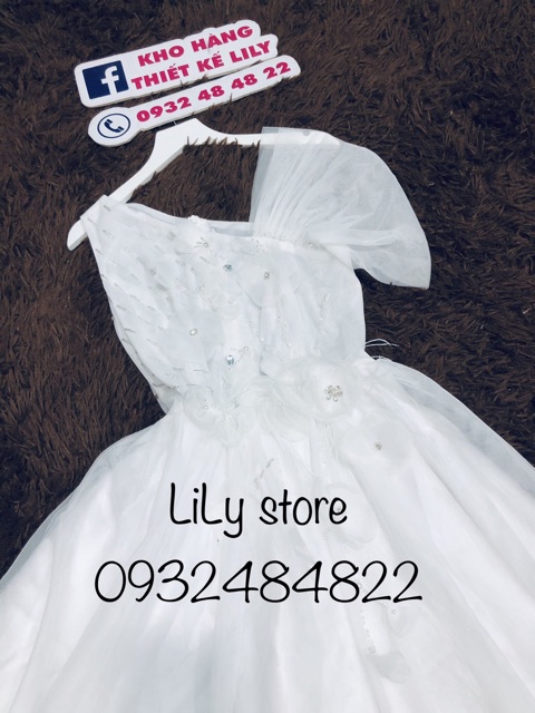 Ảnh và video thật 10000%   ĐẦM XÒE RỚT VAI KẾT HOA 3D