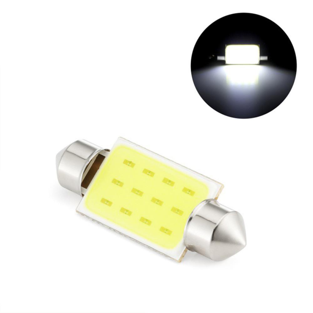 Set 10 Đèn LED COB C5W DC12V 31 / 36 / 39 / 41MM A6B5 Ánh Sáng Trắng Dành Cho Ô Tô