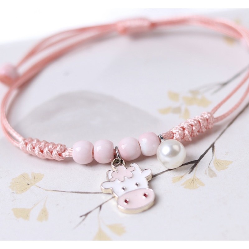 VÓNG TAY DÂY CÓI HỒNG - NHIỀU HÌNH