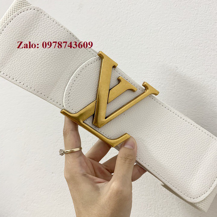 Đai váy nịt đầm trắng bản siêu to 7.5cm