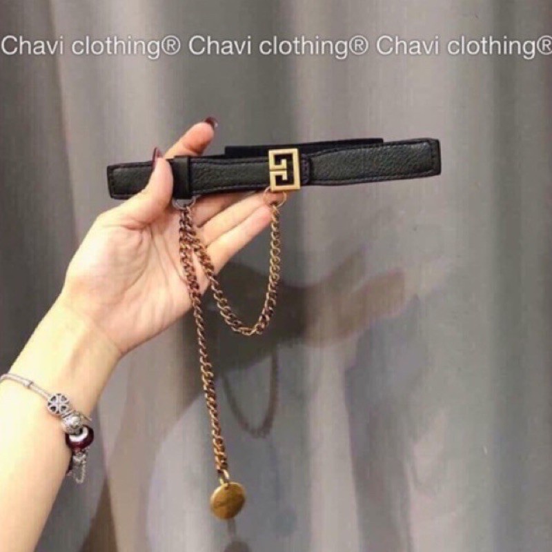 Đai lưng bản nhỏ dây xích / thắt lưng bản 2,5cm siêu xinh - Hari Korea Accessories