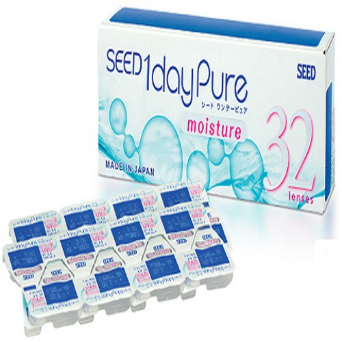 Kính áp tròng SEED Nhật Bản loại không màu 1 ngày pure one day (gói 2 lens)