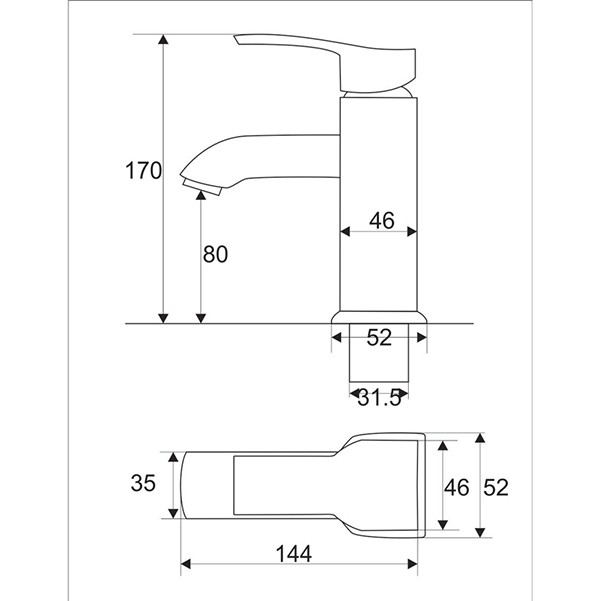 Vòi chậu lavabo nóng lạnh Melody series ZT2119