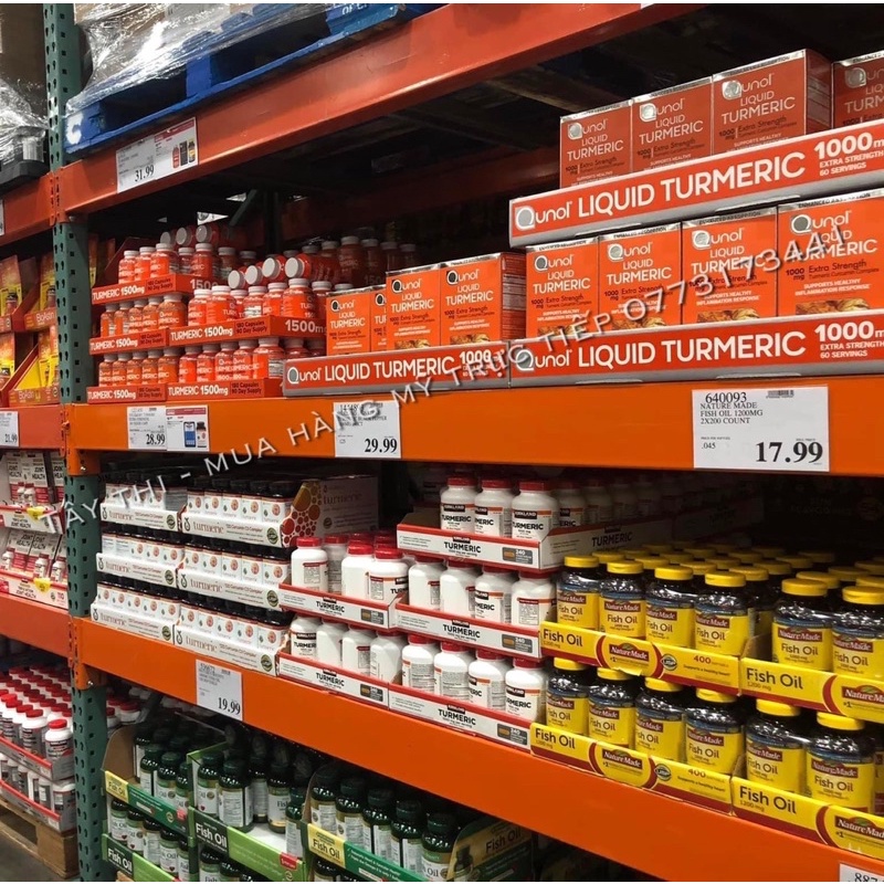 Date 2025 Viên Uống Tinh Chất Nghệ Turmeric 1500mg QUNOL 180viên của Mỹ