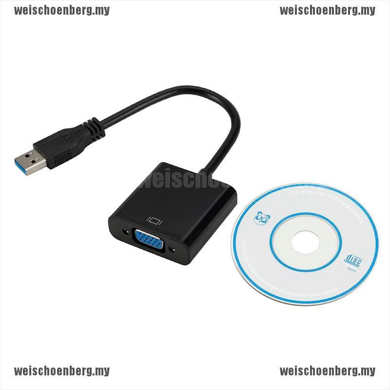 Cáp chuyển đổi âm thanh video từ usb 3.0 sang Vga cho Windows 7/8/10 PC 1080P