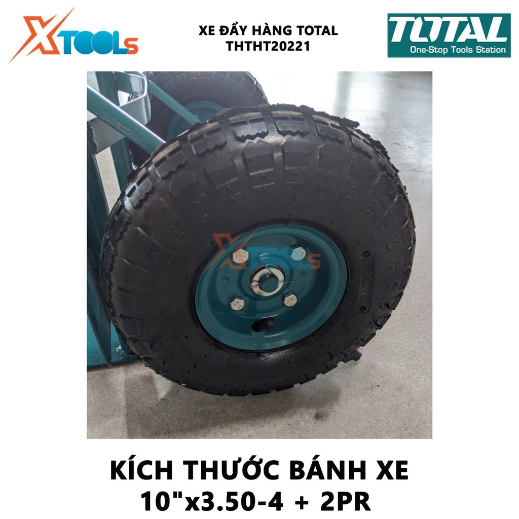 Xe đẩy hàng bằng tay TOTAL THTHT20221 | xe kéo hàng Khả năng tải: 150kg Độ dày khung ống: 1.2*25mm Độ dày tấm thép: 3.5m