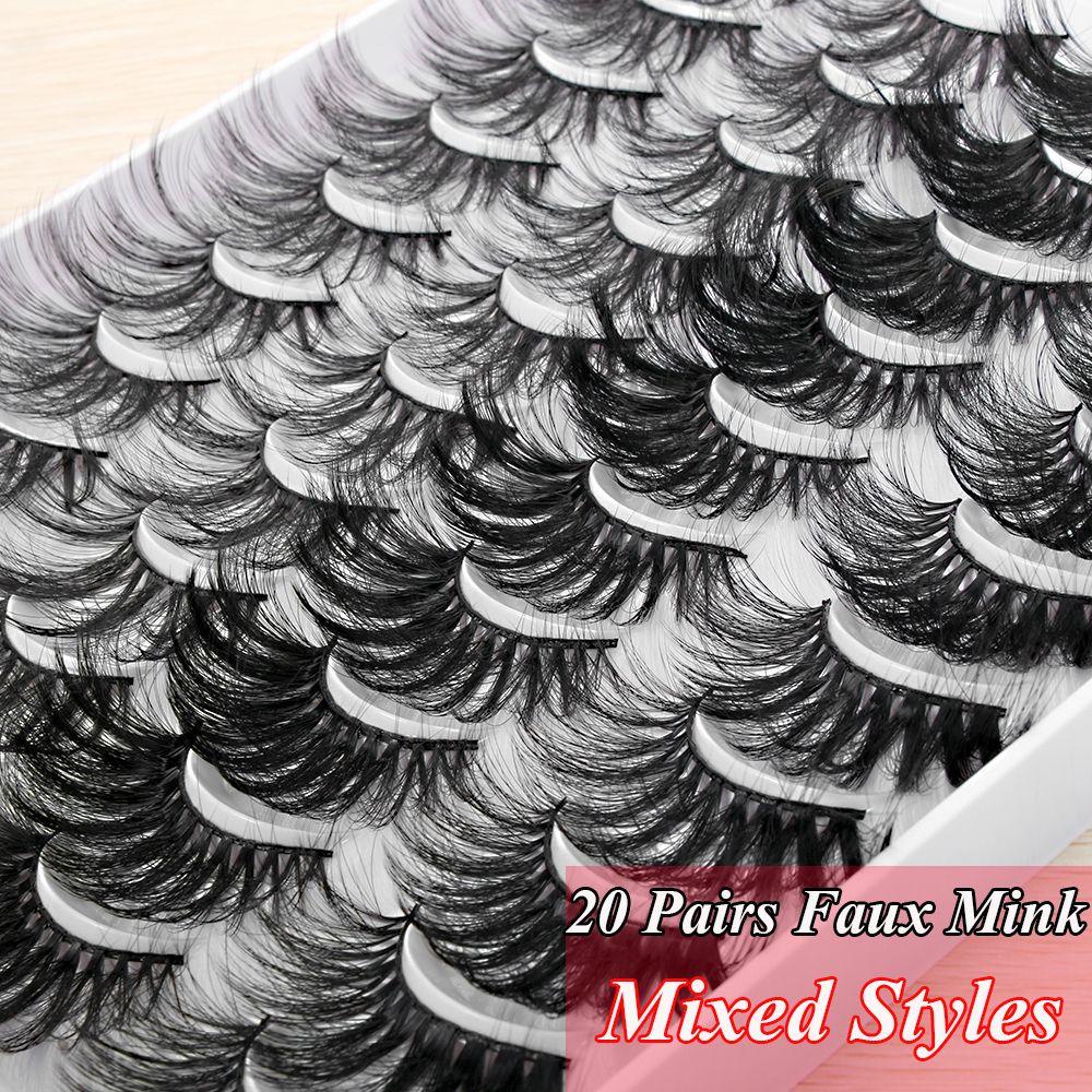 Bộ 20 Cặp Lông Mi Giả Handmade Dành Cho Nối Mi