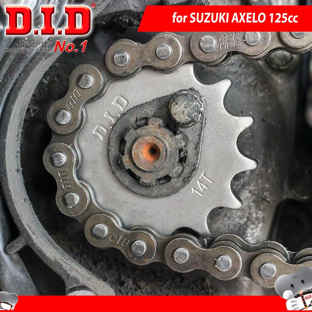 Nhông sên dĩa DID SUZUKI AXELO 125cc – Sên đen 10ly DID HDS