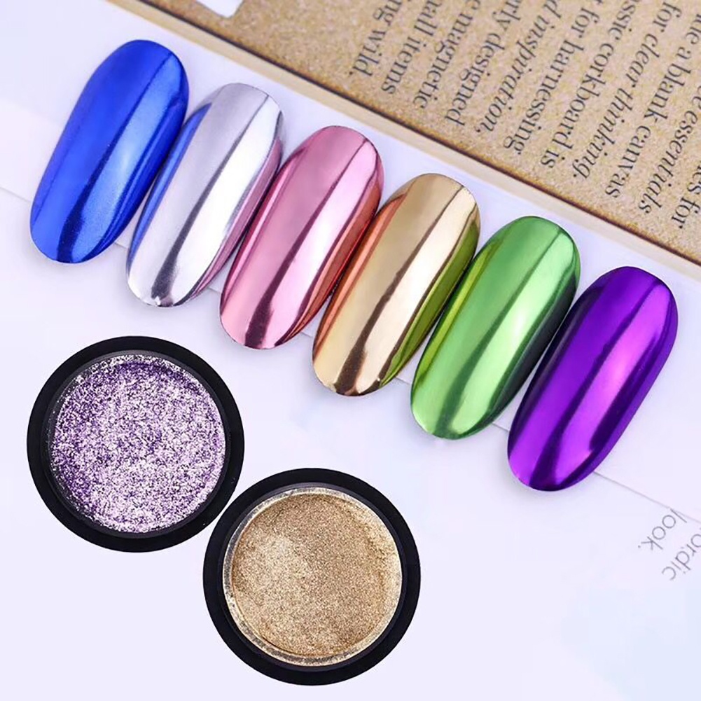 Bột Tráng Gương Siêu Mỏng 2ml Dùng Để Trang Trí Móng Nghệ Thuật
