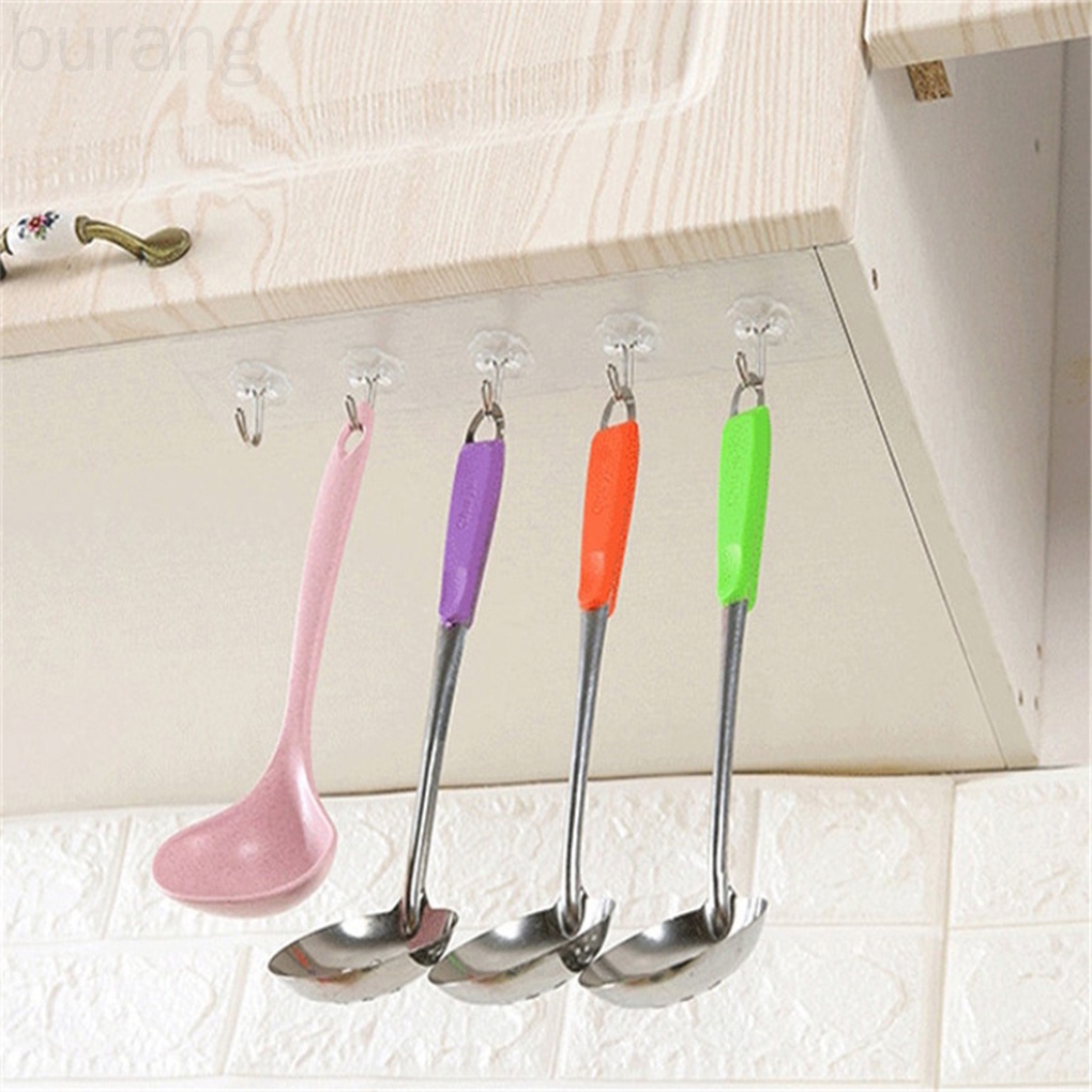 Set 10 Móc Dán Tường Trong Suốt Treo Đồ Tiện Lợi