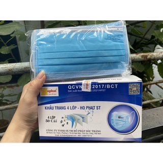 Khẩu trang y tế Hồ Phát giấy kháng khuẩn (Hộp 50 cái)