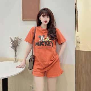 Đồ bộ nữ đồ mặc nhà , đồ bộ bigsize chất cotton Helen Clothing Mickey Mouse