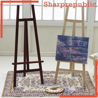 [Sharprepublicmy] 1 / 12 Giá đỡ vẽ tranh bằng gỗ thu nhỏ Trang trí phòng Gỗ Redwood