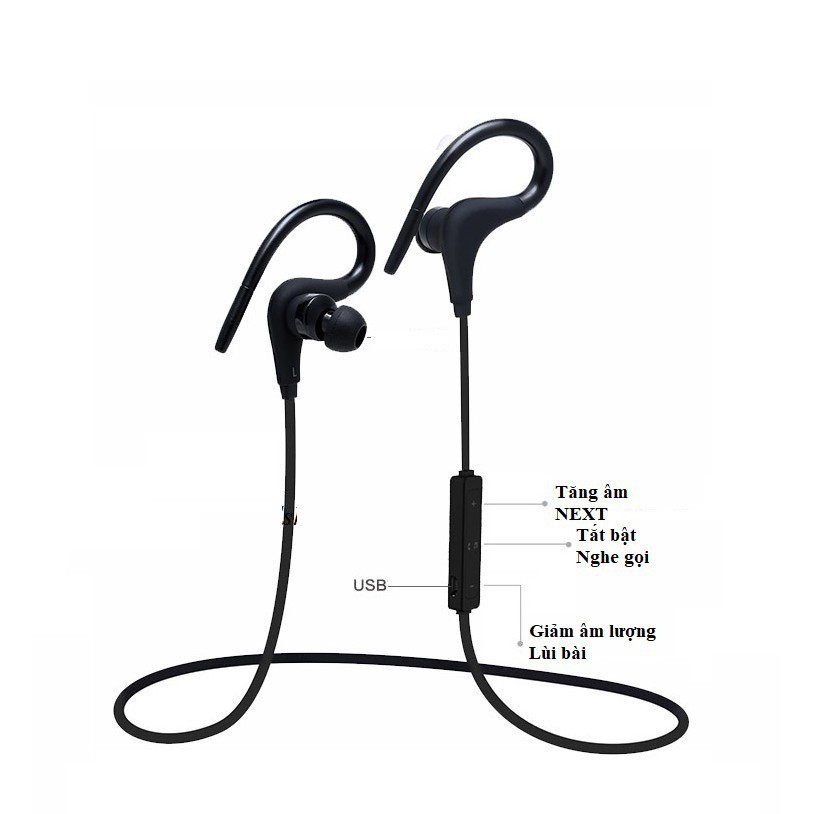 Tai Nghe Bluetooth Móc Tai Siêu Bass