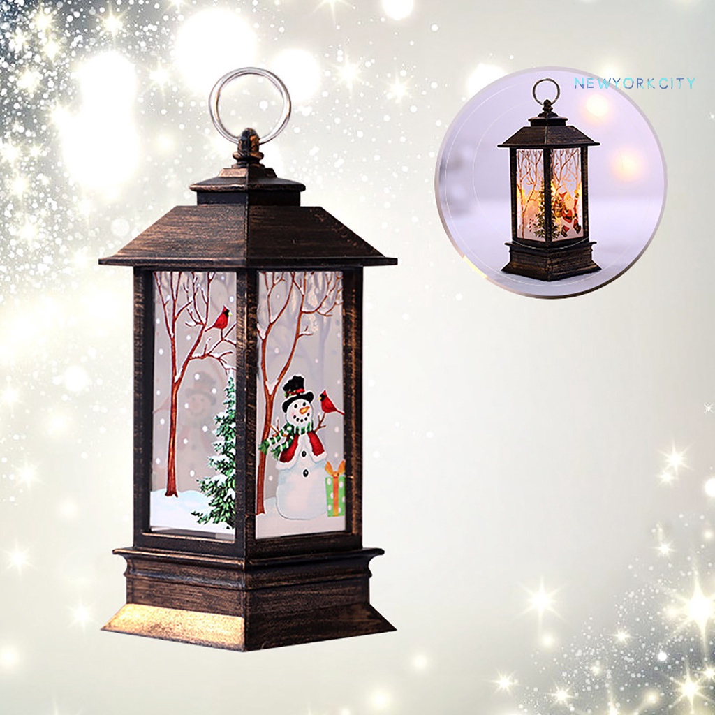 Đèn dầu hình ông già noel/tuần lộc/người tuyết trang trí nhà cửa dịp giáng sinh