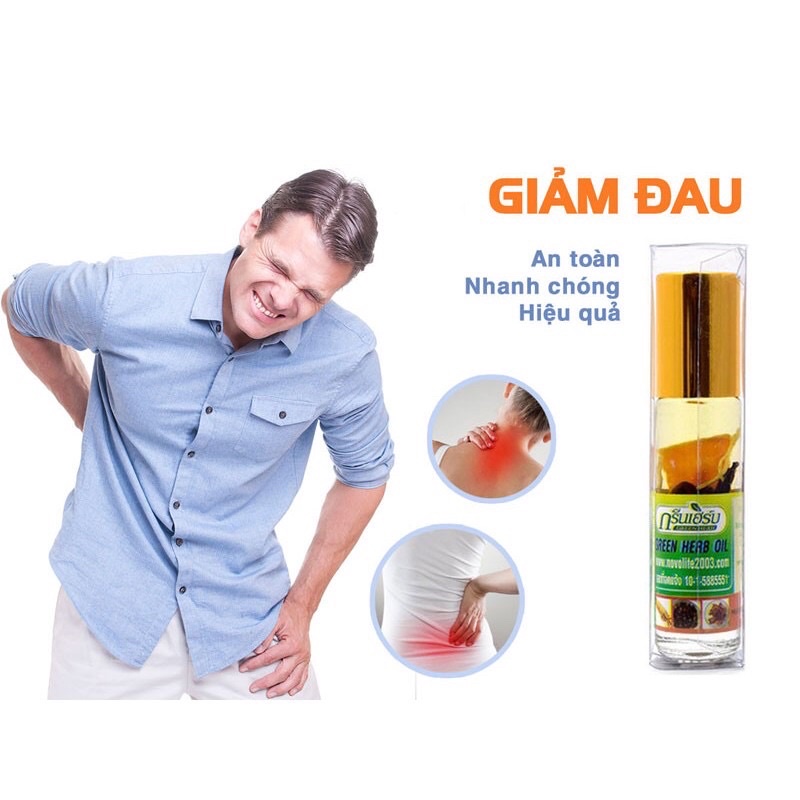 Dầu gió dầu sâm green herb oil thai land 8ml xịn xò