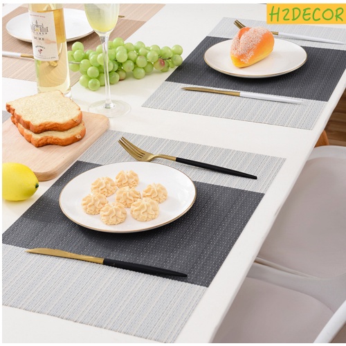 Tấm lót bàn ăn cách nhiệt chống nước PVC cao cấp phong cách Bắc Âu - H2DECOR